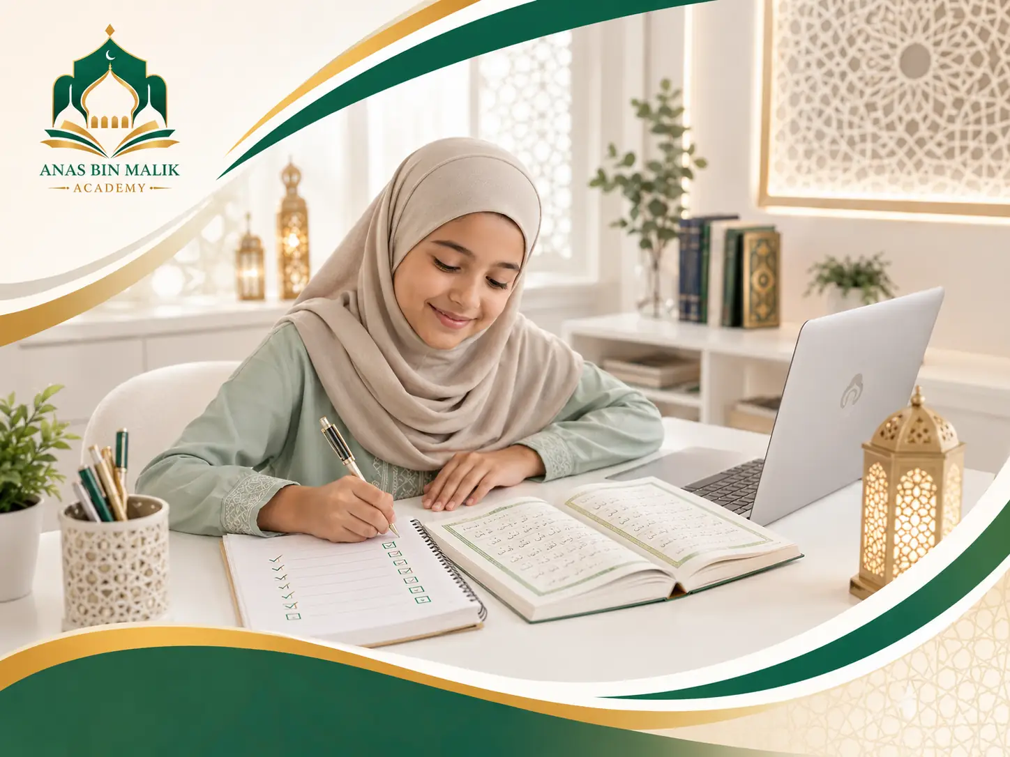 Muslim learner building skills through small manageable learning steps